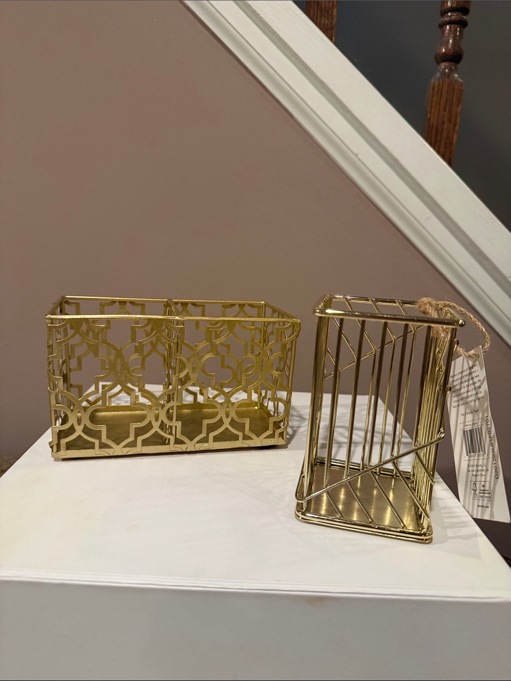 Gold Decorative Metal Organizer Set/2